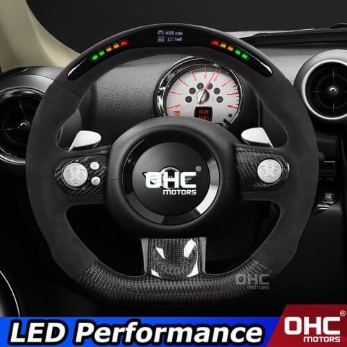 LED Steering Wheel compatible for Mini Cooper R54 R55 R56 R57 R58 R59 R60 LED Performance Steering Wheel LED Racing Display