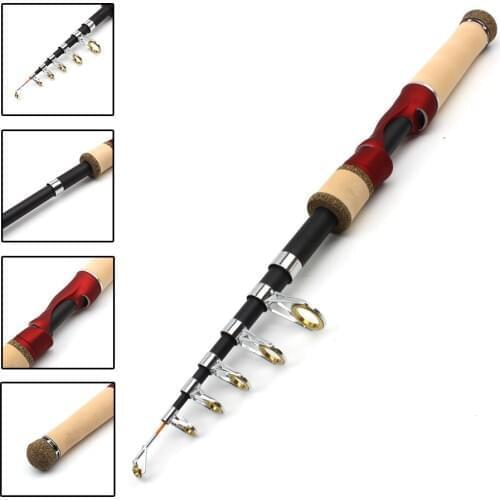 1.65M ultrashort Portable Spinning Rod Travel pocket mini fishing rod M power telescopic Multifunction pole 10-20g Lure Weight