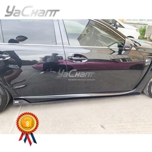 CF Carbon Fiber Side Skirt Underboard Extension Fit For 2016-2018 Lexus GS F Sport TMS Style Side Skirts