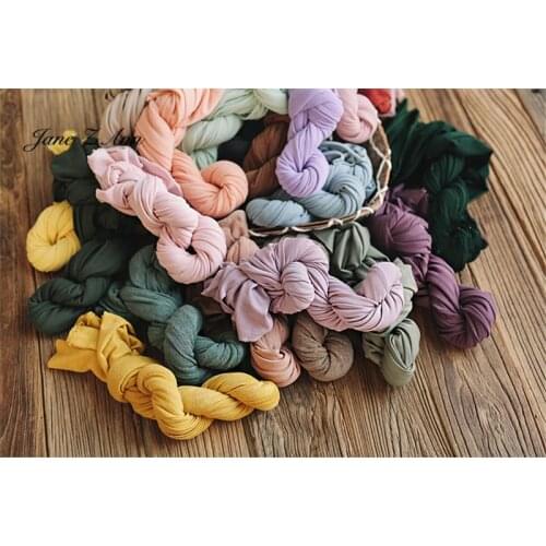 27 colors soft elastic solid color wrapped cloth for baby pictures newborn photography props 40x130cm
