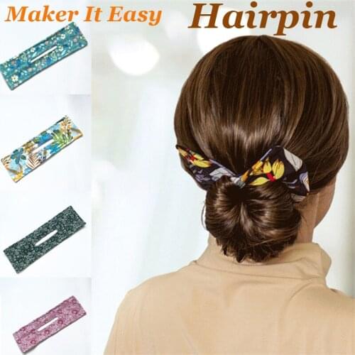 Hair Accessories Elastic Fashion Hair Bands Women Knotted Wire Headband Print Hairpin Braider Maker Easy To Use DIY Accessories