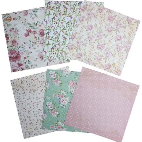 24pcs DIY Album Scrapbook Pads Paper Hand Account Card Making Background Paper 6 Inch Single-Sided Pattern Craft Paper