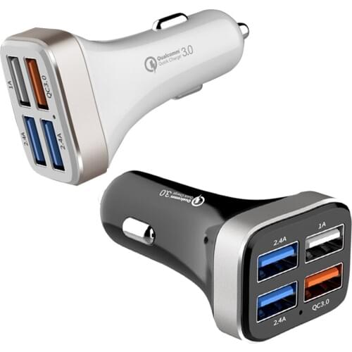 4 USB Port Car Charger Fast Charging Adapter For iphone 6 7 8 plus X XR Xiaomi 8 9 Note 5A Mobile Phone 2.4A QC3.0 Quick Charger