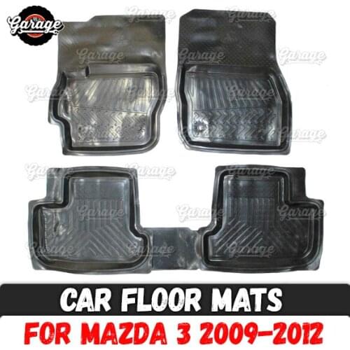 Car floor mats case for Mazda 3 2009-2012 rubber 1 set / 4 pcs or 2 pcs accessories protect of carpet decoration