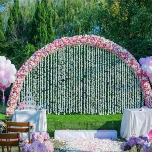 Cherry blossom door shelf outdoor lawn wedding background wall large detachable iron ring arch