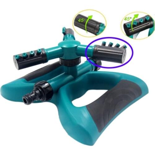 Large Three-prong 360-degree Rotating Tandem Sprinkler, Garden Lawn Sprinkler Irrigation and Bridge Maintenance Sprinkler