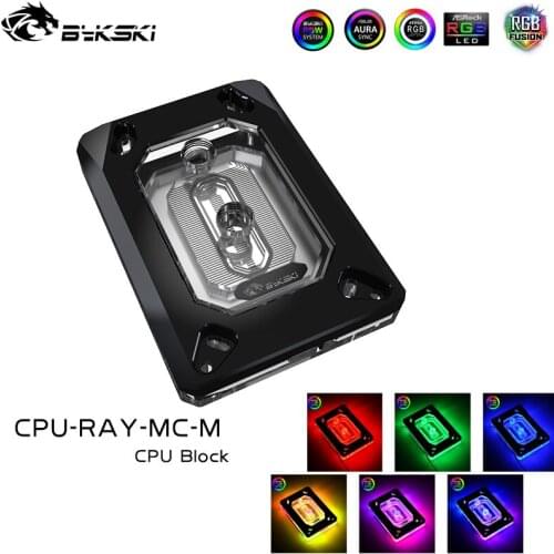 Bykski PC water cooling Radiator cpu cooler Water Block for AMD Ryzen 3/Ryzen5/Ryzen7/ThreadPipper/AM3/AM2/FM2/FM1 CPU-RAY-MC-M