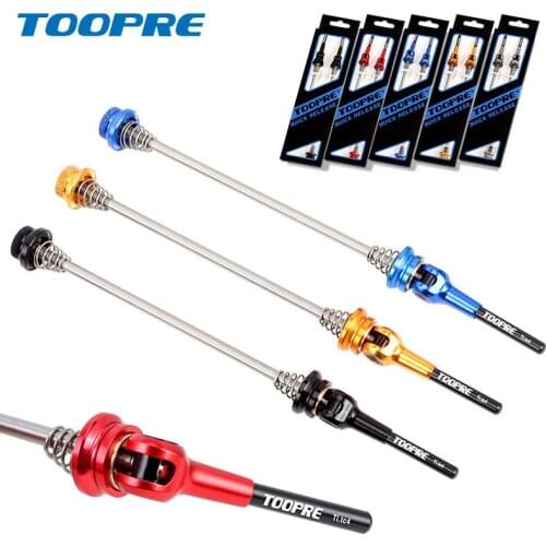 TOOPRE Mountain bike hub quick release rod TC4 titanium alloy+aluminum alloy extended axle road bike wheel set hub fixed rod