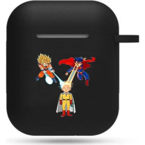 Japan anime One-Punch Man Earphone case Protective Case Headphone Case Unisex Airpods Bluetooth black Earphone Headset Cover