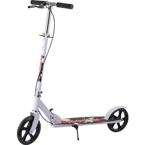 Adult two-wheeled scooter foldable single foot scooter double shock absorber disc brake city scooter scooter