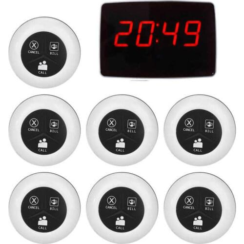 Receiver Host Wireless Waiter Call System Wireless Call System Home for Nursing Restaurant Elderly English Version