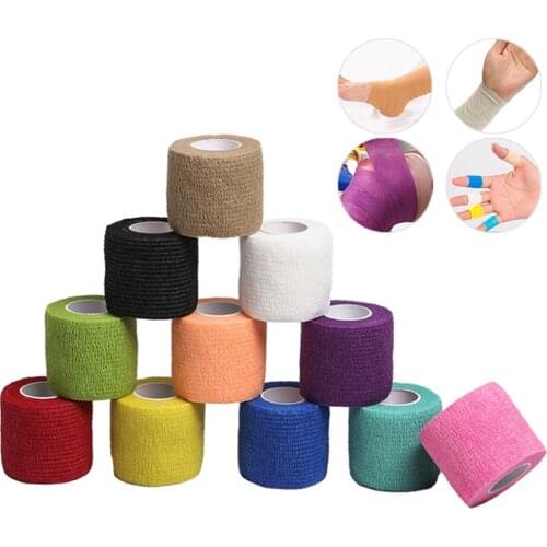 4.5m Self Adhesive Elastic Bandage Non-woven Fabric Athletic Wrap Tape For Finger Ankle Palm Shoulder Joint Knee First Aid Kit
