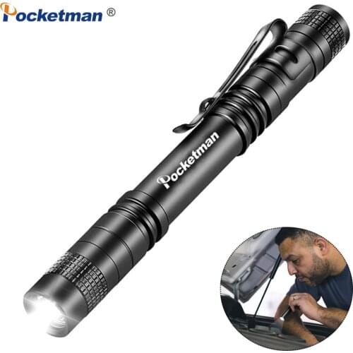 Mini Flashlight 2000LM Pen Torch Small Flashlight Waterproof Pocket Flashlight Linterna for Professional Working Car Repairing
