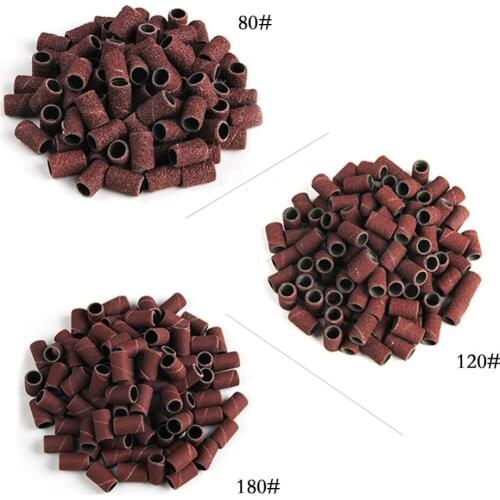 20-50Pcs Drum Sanding Kit 80# 120# 180# Nail Drill Bits Abrasive Tools Dremel Accessories Sandpaper Shank Rotary Tools