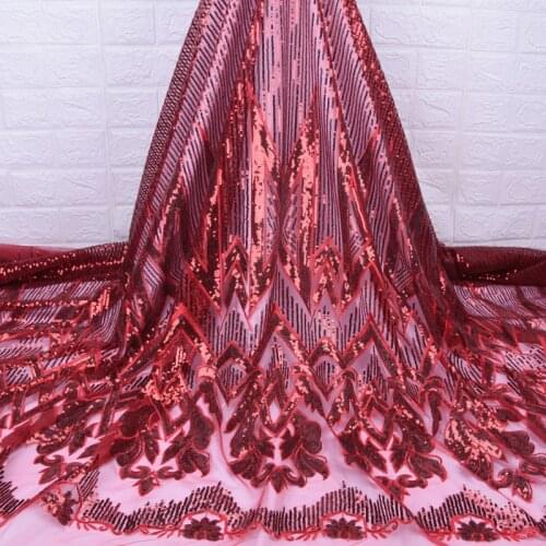 Nigerian gold tulle sequins embroidery Lace Fabric 2019 High Quality African dry voile Lace Fabric for French Happy party