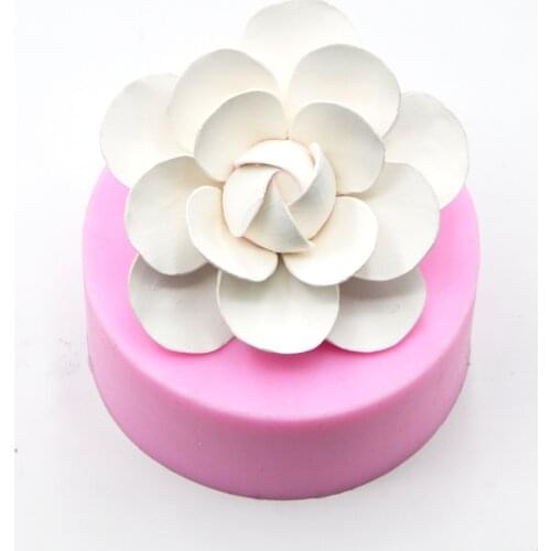New 3D Flower Soap Mold Rose Fondant Cake Silicone Mold Wedding Cake Decorating Tools DIY Chocolate&birthday Cake Baking Tools