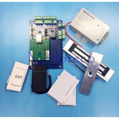 One door Access Control Panel System + Magnetic Lock + Rfid Reader +Exit Button High Security Door Access Control System L01