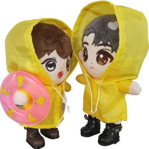 20cm doll raincoat plush stuffered doll umbrella doll waterproof