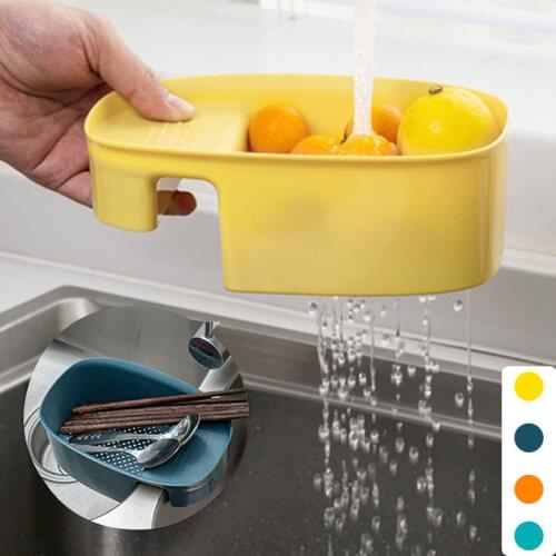 Hanging Sink Organizer Drain Vegetable Fruit Sponge Holder Waste Wet Garbage Plastic Kitchen Storage Basktet Organizer Tools New