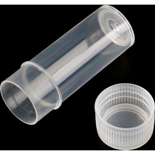 20Pcs 5ml Plastic Test Tubes Vials Sample Container Powder Craft Screw Bottles for Office School Chemistry Supplies