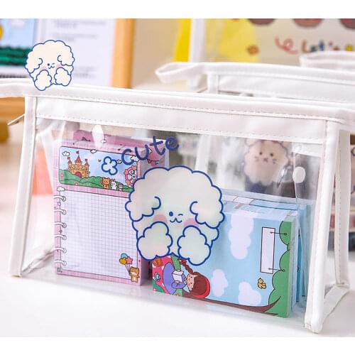 PVC Transparent Vanity Organizer Cosmetic Packaging Bag EVC Travel Toiletry Storage Travel Cosmetic Zipper Women Cosmetics Bags