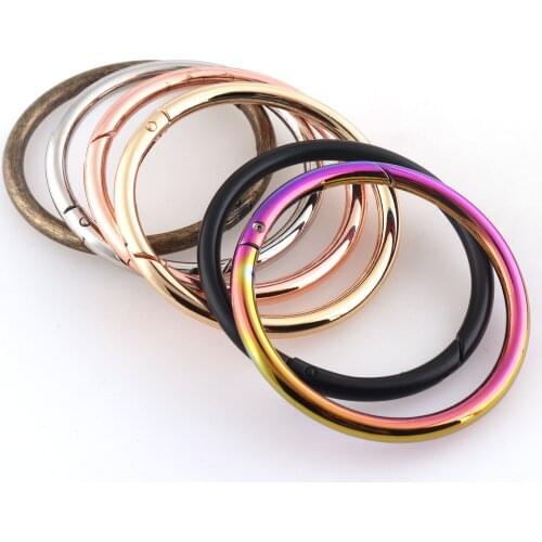Rainbow Snap Hook Large Spring Clasp Metal Snap hook Webbing Hook Round Push Gate hook Bag hardware
