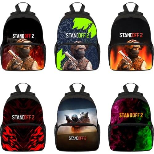 12/16Inch Mochila 3D Standoff 2 Backpacks Boys Shooting War Game School Bags Children Canvas Cartoon Book Bag Girls Kawaii Gifts