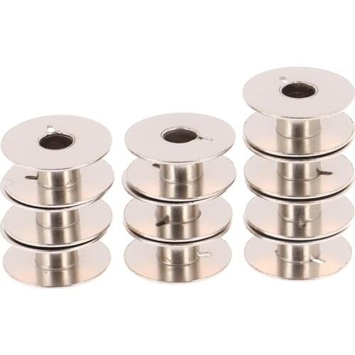 10pcs/lot Metal Bobbins Spool Sewing Craft Tool Stainless Steel Sewing Machine Bobbins Spool for Brother Janome Singer