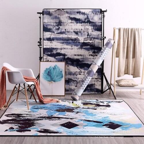 Nordic fresh romantic Geometric carpets For living room bedroom bedside blanket abstract washable Household Anti-skid Mat carpet