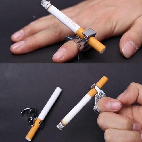 1PC Creative Ring Design Finger Hand Rack Cigarette Holder Durable Alloy Smoking Accessories for Regular Smoker Gold/Silver