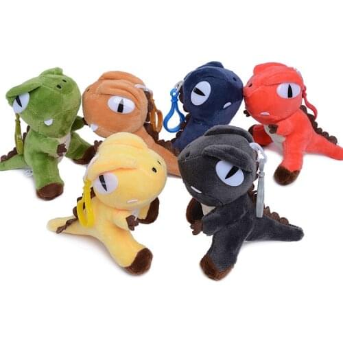 10PCS 10cm Little Dinosaur Baby Decoration Bag Plush Mini Pendant Keychain Doll Ring Toy