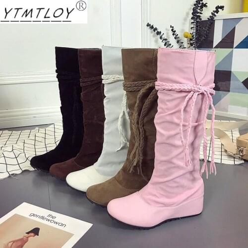 2022 Fashion Shoes Women Over-the-knee Boots Winter Over-the-knee High Boots Strappy Flat-heel Fashion Womens Boots