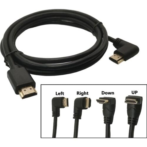 4K*2K 60HZ 2.0 HDMI-compatible Down & Up & Left & Right Angled 90 degree Male HD extension Cable HDMI-compatible 2.0 angle cable