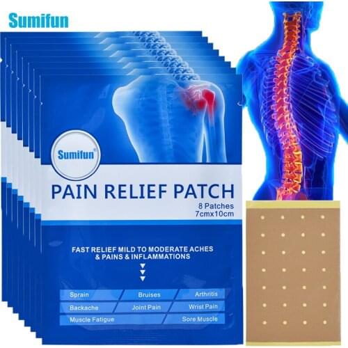 8pcs Sumifun Lumbar Spine Stickers Arthritis Moxibustion Medical Plaster Wormwood Back Pain Patch Self-heating Bone Pain Relief