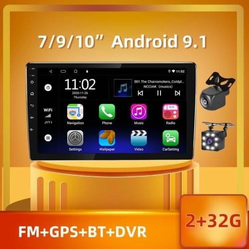 PEERCE 2din 2.5D Screen Car Radio 7/9/10" Android Car Multimedia Player GPS Wifi Autoradio Bluetooth FM Mirrorlink Tape Recorder