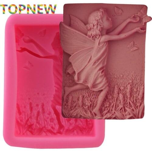 Butterflies Angel Craft Art Silicone Soap Mold DIY Resin Clay Candle Molds Fondant Handmade Soap Moulds