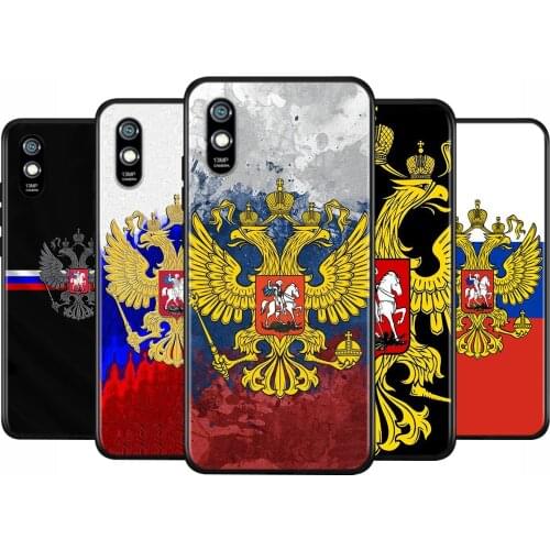 Russia Flag national emblem For Xiaomi Redmi 10X 9 9T 9C 8 7 6 Pro 9AT 9A 8A 7A 6A S2 GO 5 5A 4X Plus Phone Case Shell