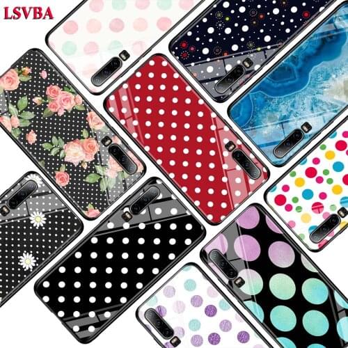 Polka Dots for Huawei P Smart Z Plus 2019 P30 P20 Pro P10 P9 P8 Lite Plus Super Bright Glossy Phone Case Cover