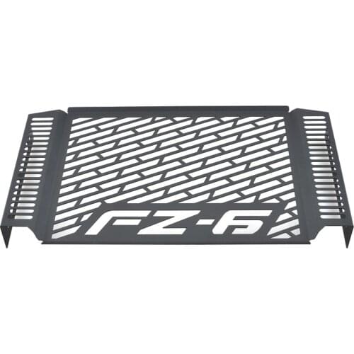 Black Motorcycle Radiator Grille Guard Cover Protector For YAMAHA FZ 6 FZ6 2007-2010 2008 2009fz6 Stainless Steel