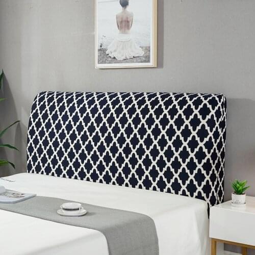 Elastic Bedhead Cover Dust-proof Headboard Cover All-inclusive Bedspreads Printed Bed Back Dust Protective Covers Bedroom Decor