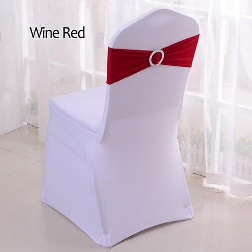 Spandex Chair Sash Wedding Lycra Chair Band Stretch For Chair Covers Decoration Party Dinner Banquet Chair Sash