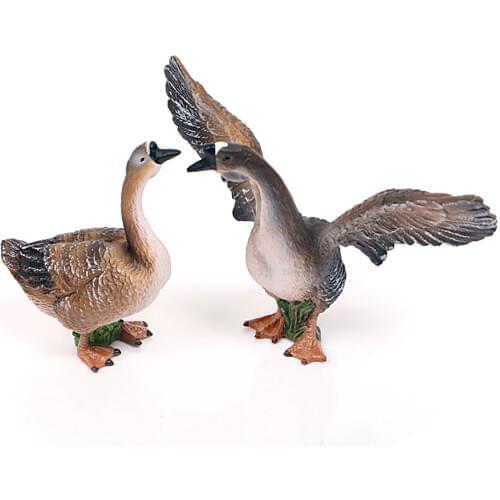 Farm Life gander goose animal Toy Figure,Authentic Hand Painted Model home decor Decoration figurine Gift For Kids