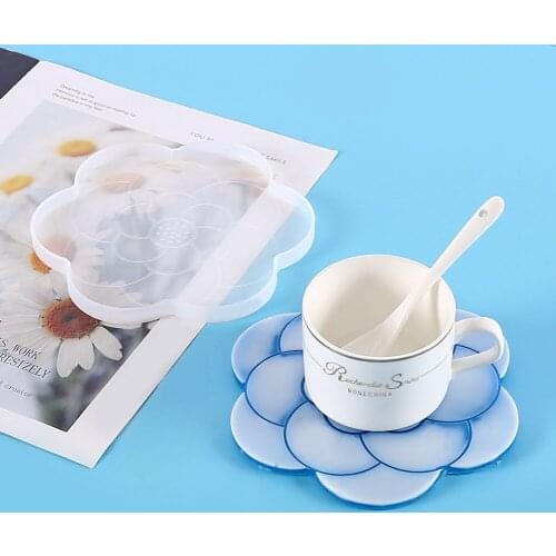 Silicone Mold Flower Coaster Mold DIY Special Craft Supplies for DIY Resin Epoxy Casting Home Decoration PI