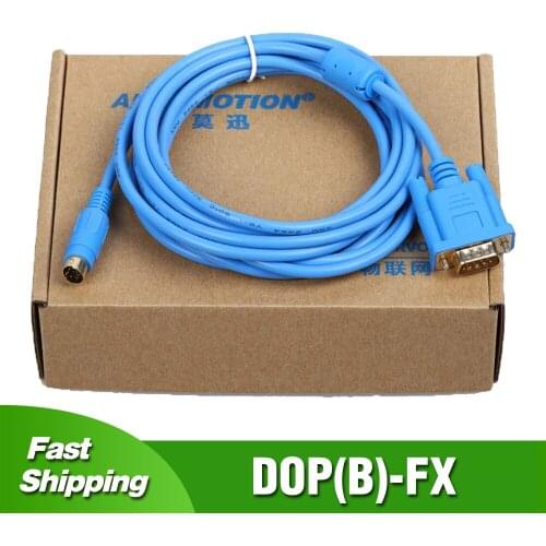 DOP A -FX DOP B -FX for Delta DOP HMI Connect Mitsubishi FX Series PLC Programming Cable DOP-FX Data Download Line Magnetic ring