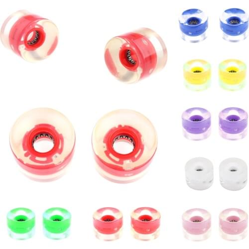 1Set 59x55mm Cool LED Light Skateboard Roller Skateboard Wheels
