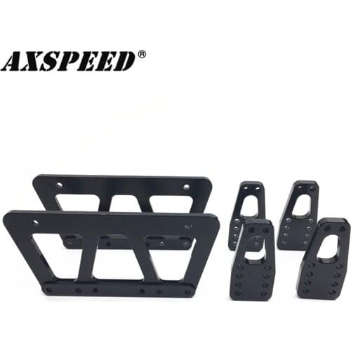 Alloy Chassis Lift Plate Set Kit for 1/10 RC Axial SCX10 Model Car Part Black