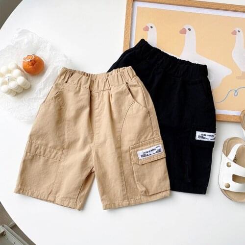 Summer New Shorts For Children 2 3 4 5 6 7 Years Baby Boys Casual Solid Cargo Shorts Baby Kids Boys Fashion Cotton Short Pants