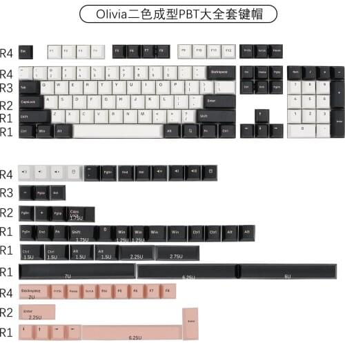 160-Keycaps Mechanical keyboard MX switch with double trigger PBT keycap