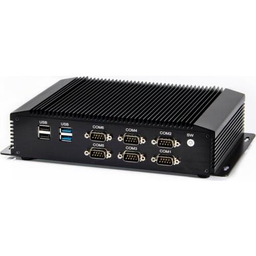 Mini PC GPIO LPT 6*COM support RS232 422 485 Fanless Industrial Computer i7 4500U HDMI VGA Dual Display 300M Wifi 4K HD HTPC