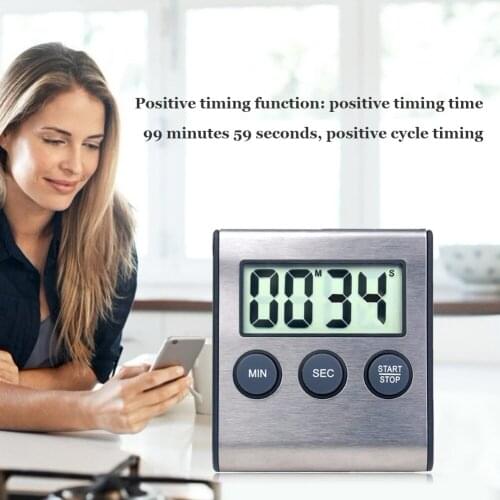 Multifunctional LCD Digital Screen Kitchen Countdown Timer Stopwatch Cooking Baking Alarm Reminder Magnet Clock with Stand